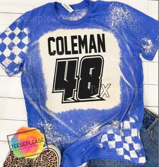 Personalized Racing Shirt Bleached Black Unisex Tshirt Dirt Track Motocross Dirt bike Race Tee Checkered Flag Bleached