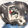 Baseball Soccer Mom Bleached Hooded Sweatshirt