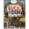 Buck Fiden Bleached Camo Tshirt, Funny Anti Biden Shirt, Acid Washed Soft Tee