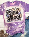 Stay Sweet Halloween Bleached Purple Bella Canvas Tshirt