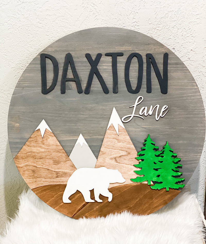 Nursery Sign, Baby Boys Room Wall decor, baby shower gift personalized name sign 24 inch 3D sign