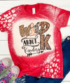 Kids Back To School Wild About Kindergarten Bleached Kindergarten T-shirt, leopard school tee