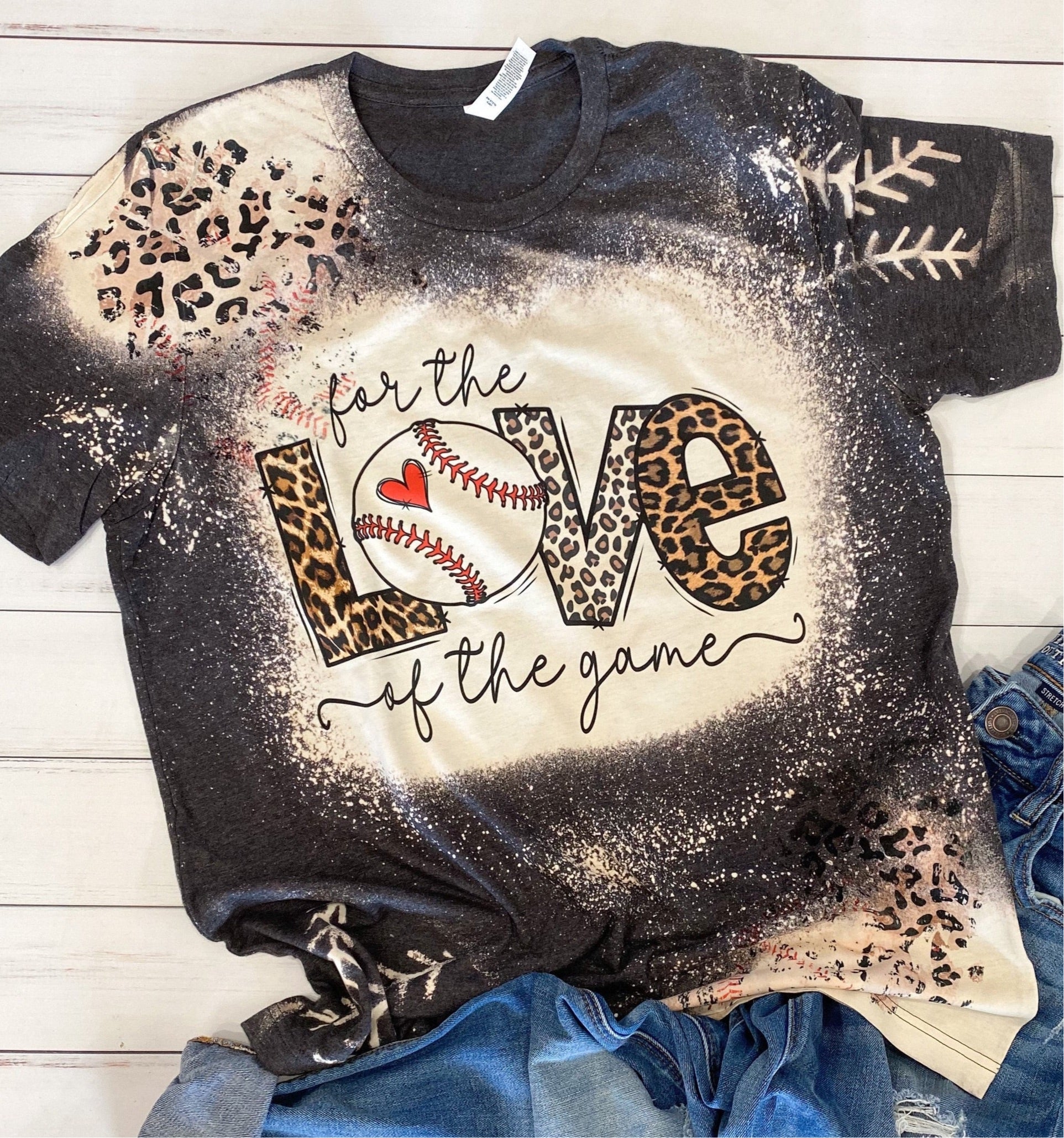 Bleached Tee Baseball Mom – Heavenly Landed Creations