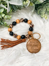 Beaded Bracelet Keychain Wristlet Engraved Serenity Prayer Personalized Gifts