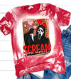 Scream Valentines Day Bleached Tshirt, Horror Movies, Gifts for Her