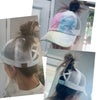 CC criss cross high ponytail women’s mustard mesh back cap