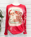 There’s some Ho Ho Hoes in this house, funny Christmas Bleached Longsleeve tshirt, soft tops, Xmas clothing