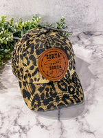 Personalized CC criss cross high ponytail women’s leopard cap