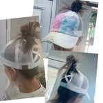CC criss cross high ponytail women’s mesh back cap