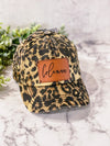 Personalized CC criss cross high ponytail women’s leopard cap